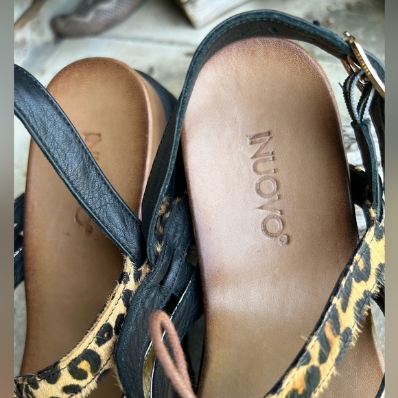 Inuovo leopard print leather strappy sandal NWOB Sz-37(6.5)  L - Picture 7 of 7